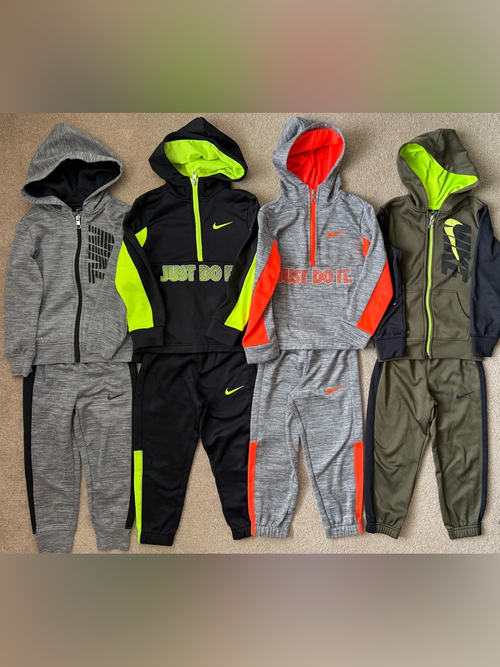Nike Boys' Matching Two-Piece Hoodie Joggers Sets- Size 4/4T